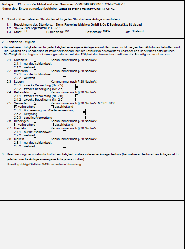 Zertifikat Stralsund 2025